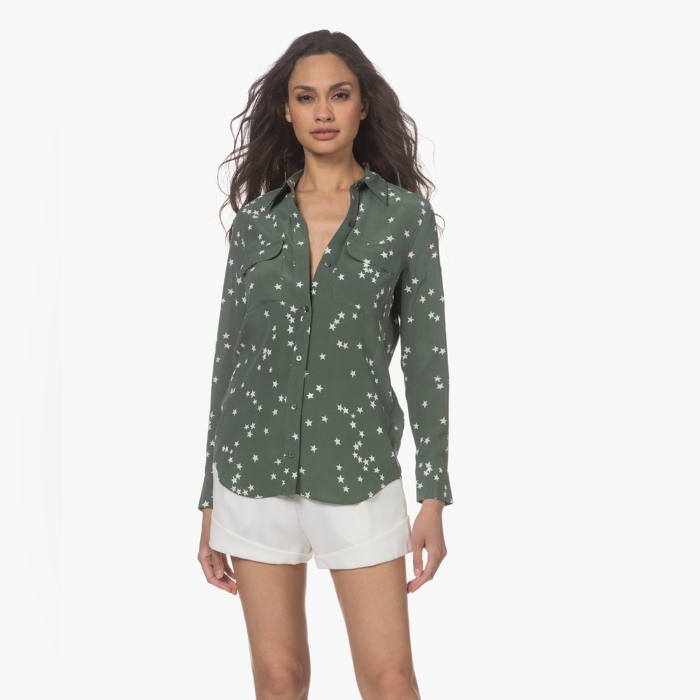 Equipment Star Printed Washed Silk Shirt - Picture 2 of 3